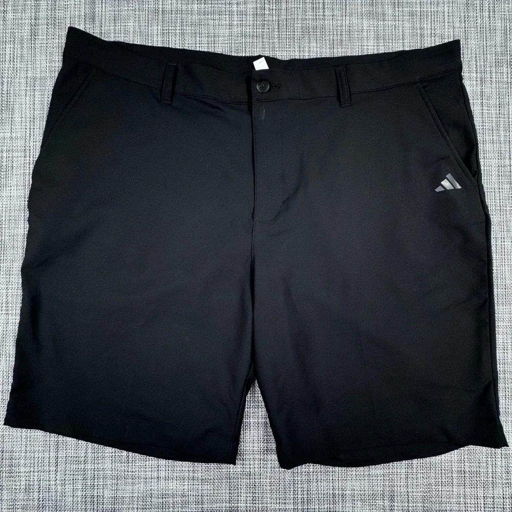 Adidas Mens Golf Shorts Ultimate365 Performance Black Size 40 Flat Front Stretch
